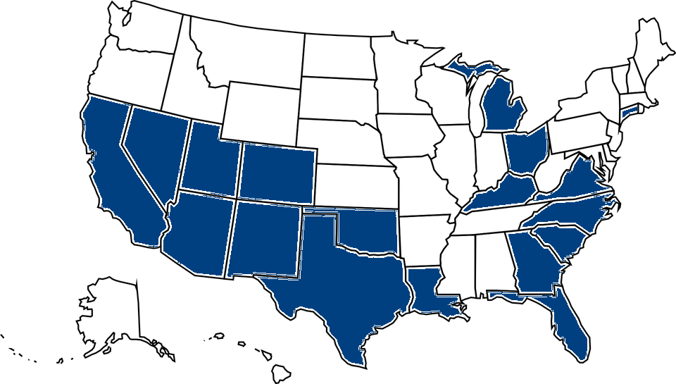 Map of States Licensed In